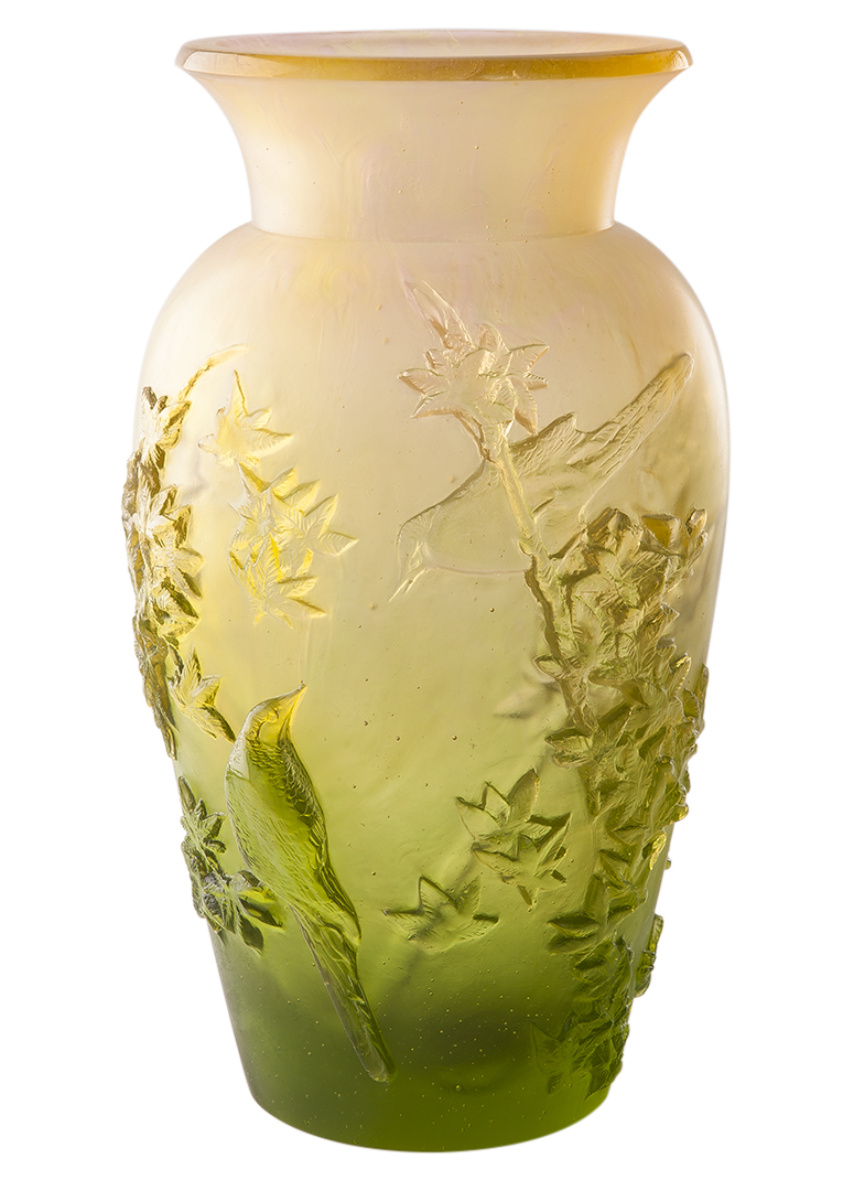 Green summer vase - Daum